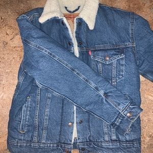 Levi’s Sherpa Ex Boyfriend denim jacket